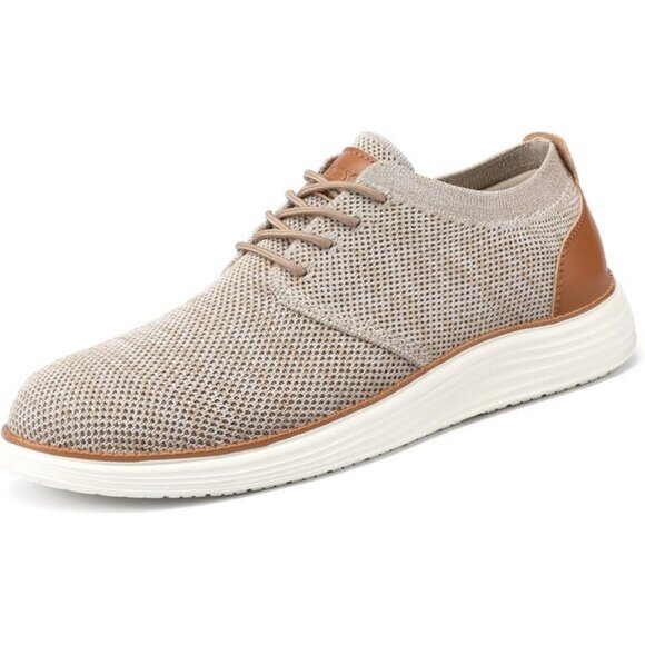 ⚡VILOCY Men's Beige Tan Fashion Business Comfortable Breathable Dress Sneaker - Picture 7 of 8
